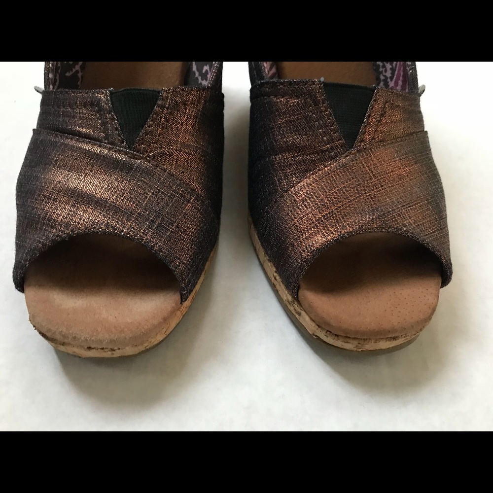 Toms Stella cork wedge peep toe - Picture 3 of 7